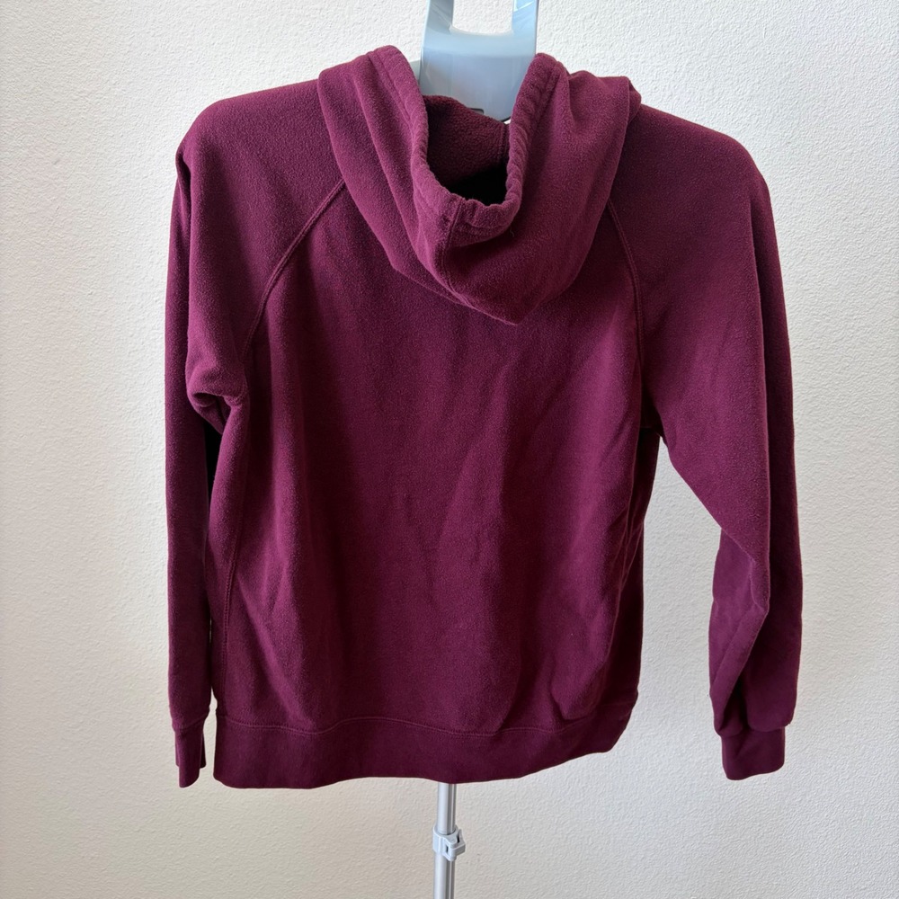 Kimes Ranch Hoodie Women Size Medium Burgundy Orange Glitter Logo Pullover - Picture 2 of 6